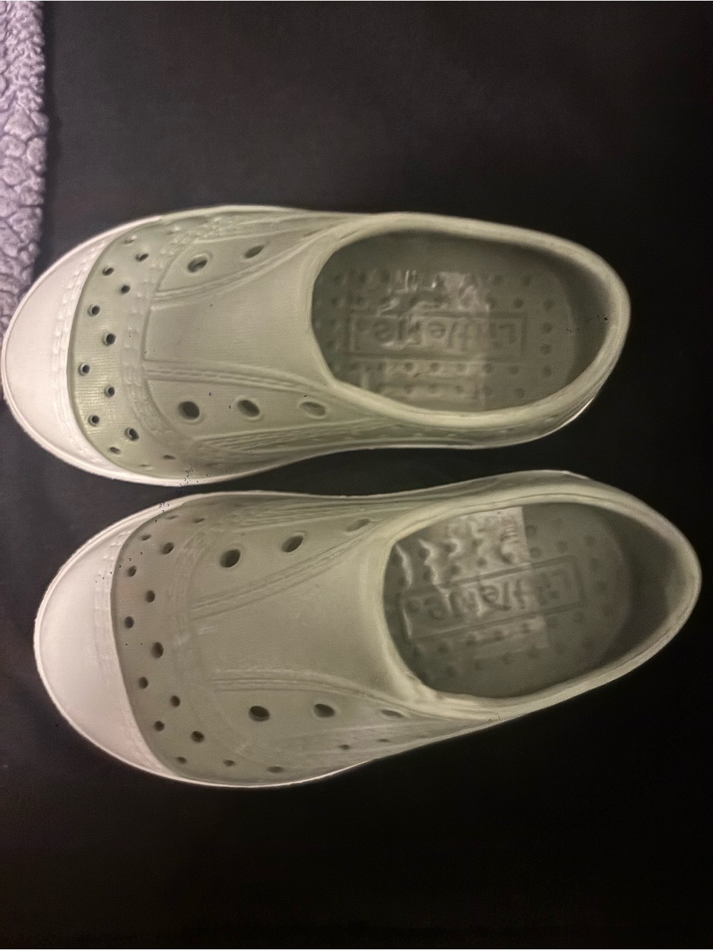 Little Me Light Green Slip-On Water Shoes
